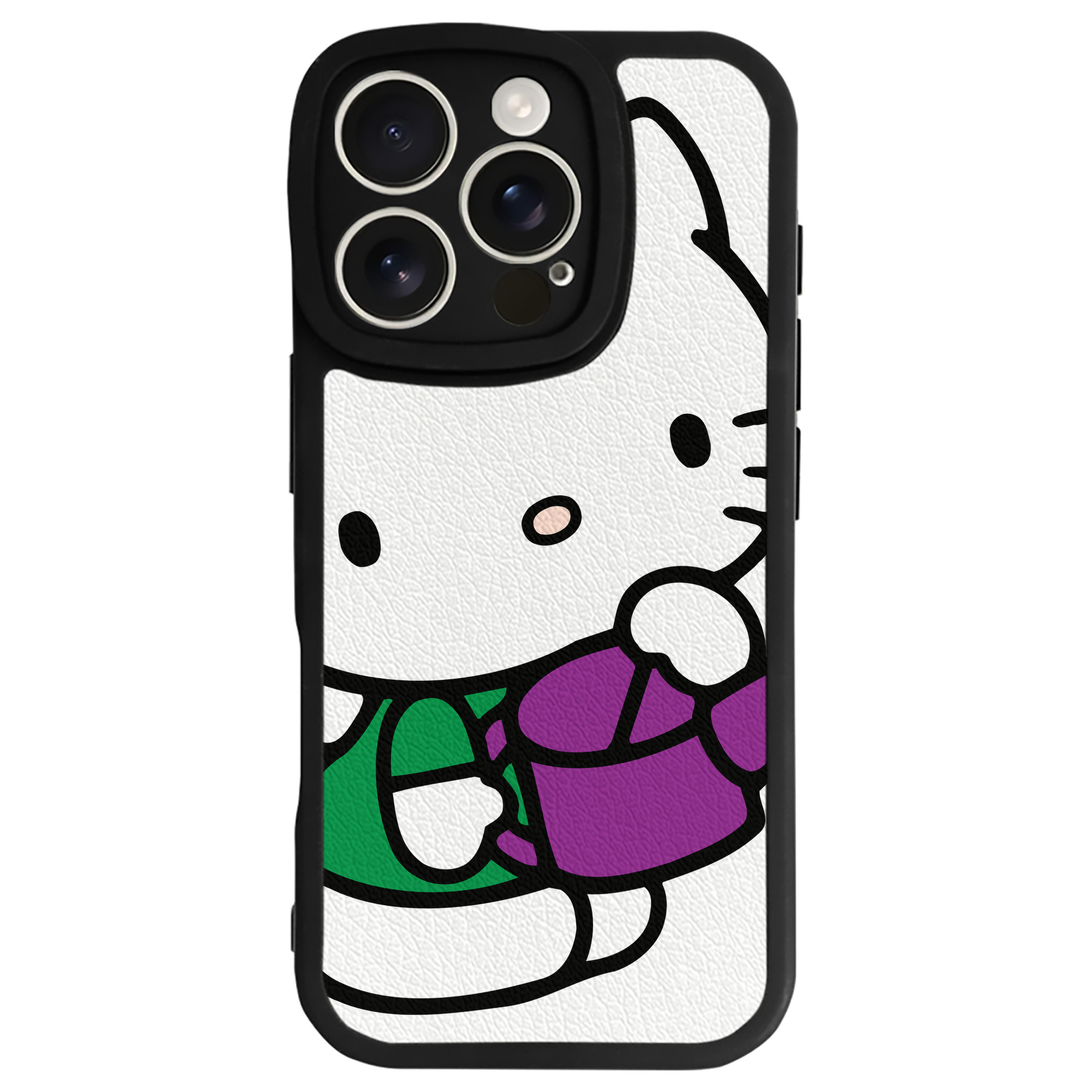 （画像用） Hello Kitty ハローキティ 【iPhone 16シリーズ対応】シリコンスマホケース（レザー調） 材質：シリコン